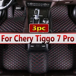 100% Fit Custom Made Leather Car Floor Mats For Chery Tiggo 7 Pro 2021 2022 2023 2024 Carpet Rugs Foot Pads Accessories