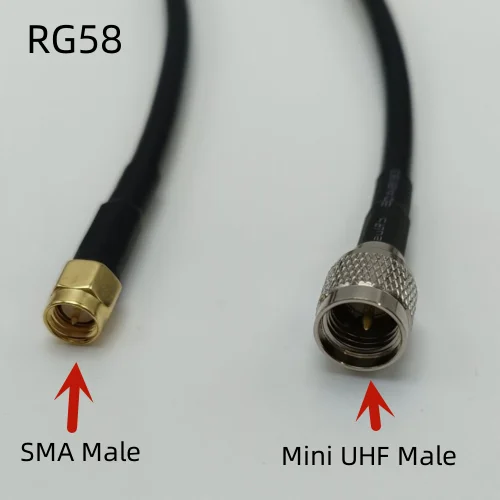 RG58 Cable SMA Male/Female to Mini UHF Male Plug Connector RF Coaxial Pigtail Jumper Adapters RP-SMA to MINI UHF