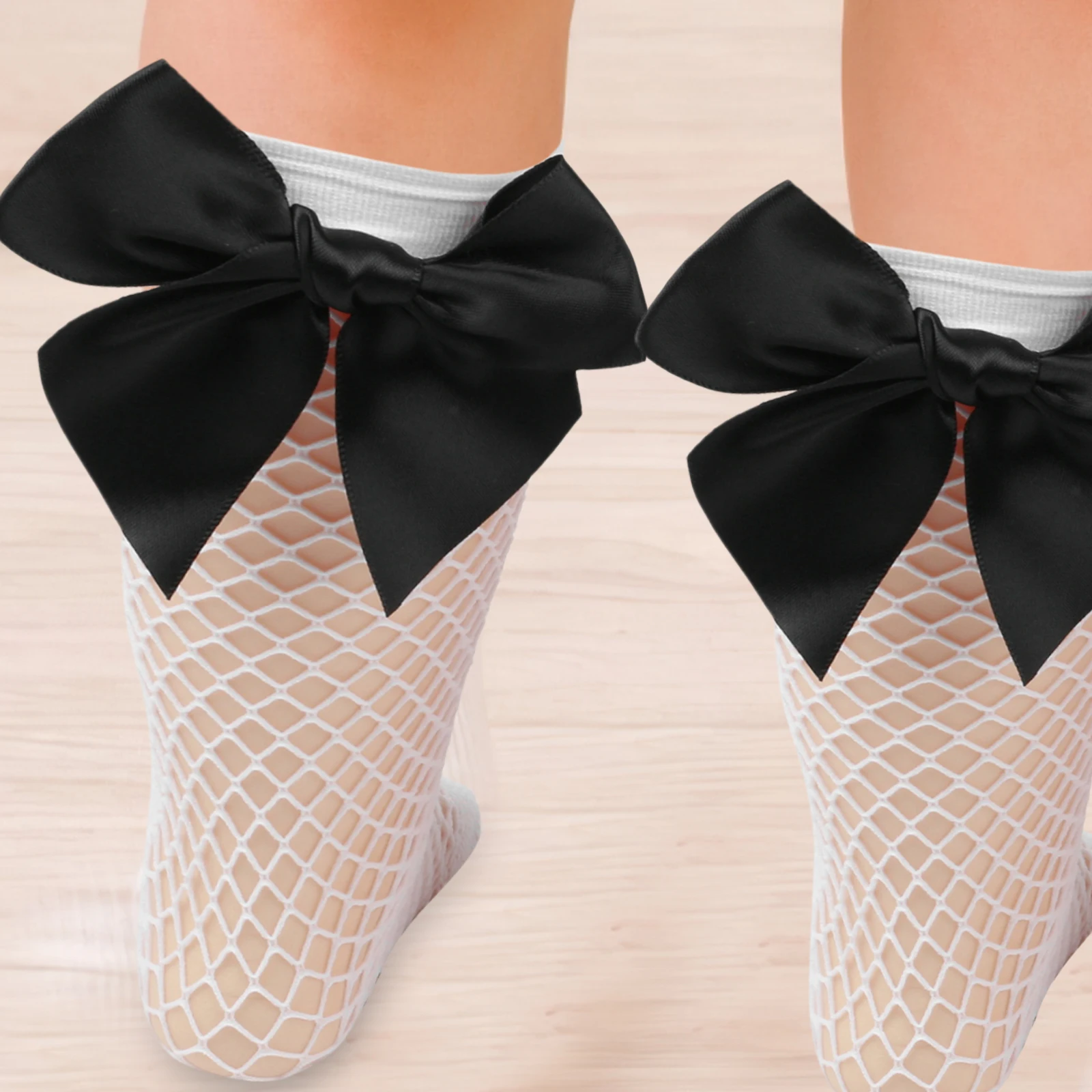 

1Pair Toddler Girls Bow Ankle Socks Mesh High Socks Breathable Soft Lightweight Summer Casual Stockings Toddler Stockings