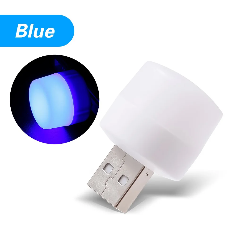 5PCS USB Plug Lamp 5V 1W Super Bright Eye Protection Book Light Computer Mobile Power Charging USB  LED Night Light Home Supply