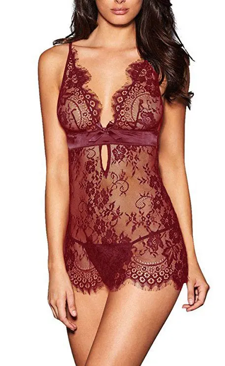 Sexy Lingerie Women's Lingerie Sets Lingerie Babydolls Lace Underwear Stockings With Belt Sexy Female Lingerie Hot Sexy Ladies O