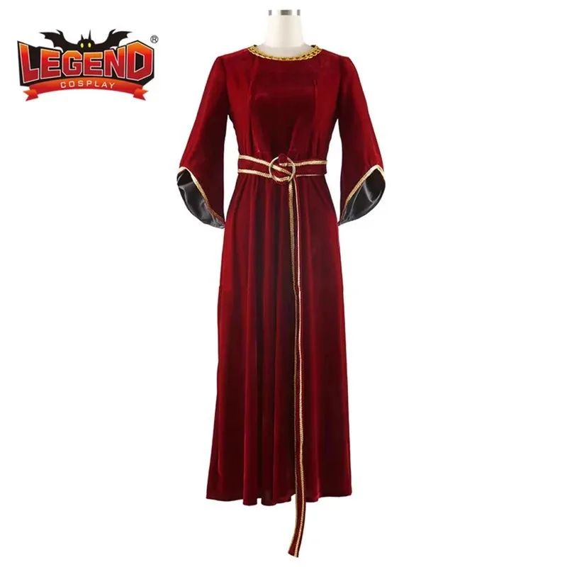 Madre Gothel cosplay disfraz vestido bruja Gothel vestido disfraz vestido rojo con capa