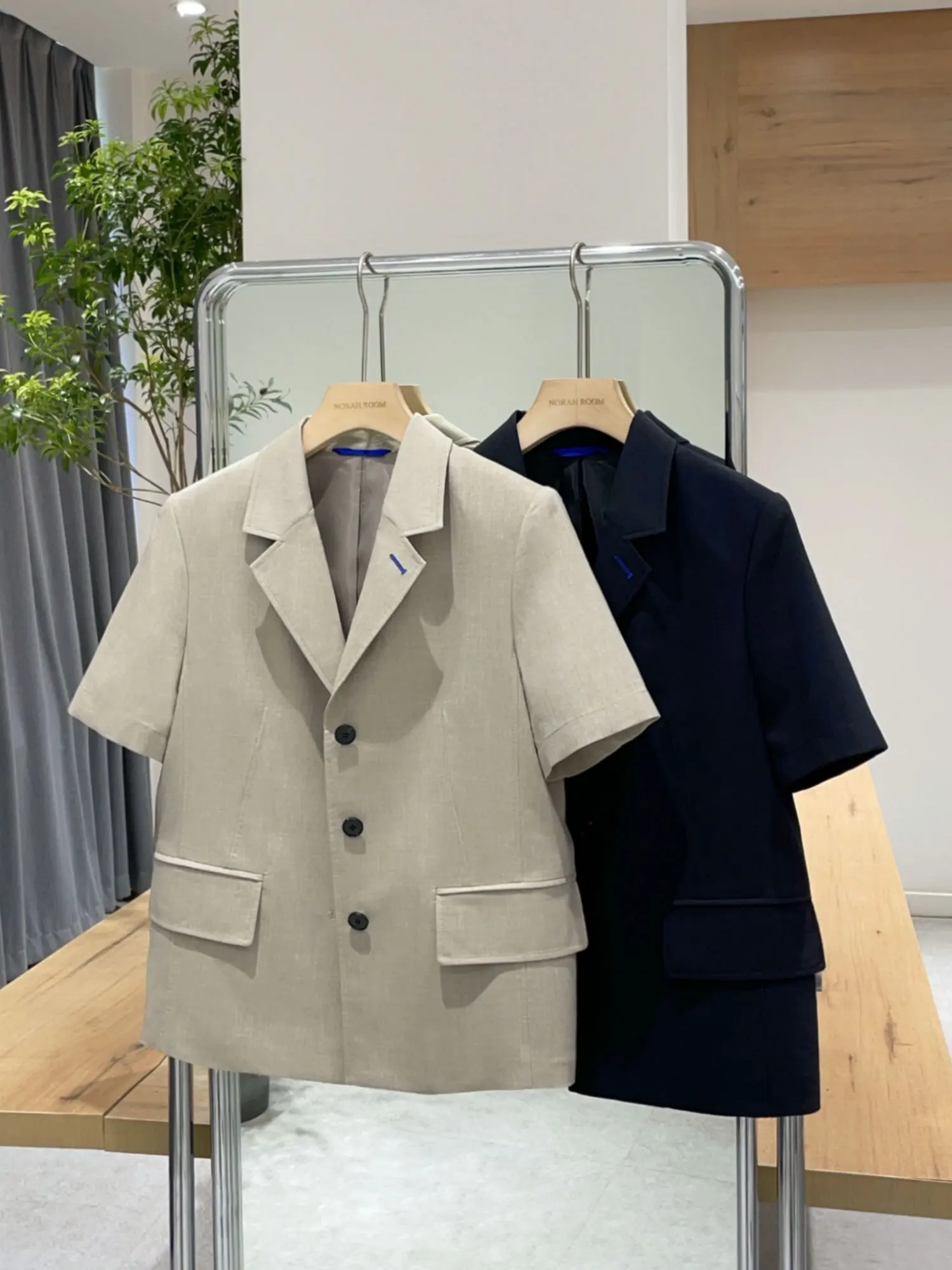 

Noxiao La Authentic Brand Summer 2025 New Single Button ort Sve Suit Straight Cut Commute Sle Casual Leisure Women's Suit