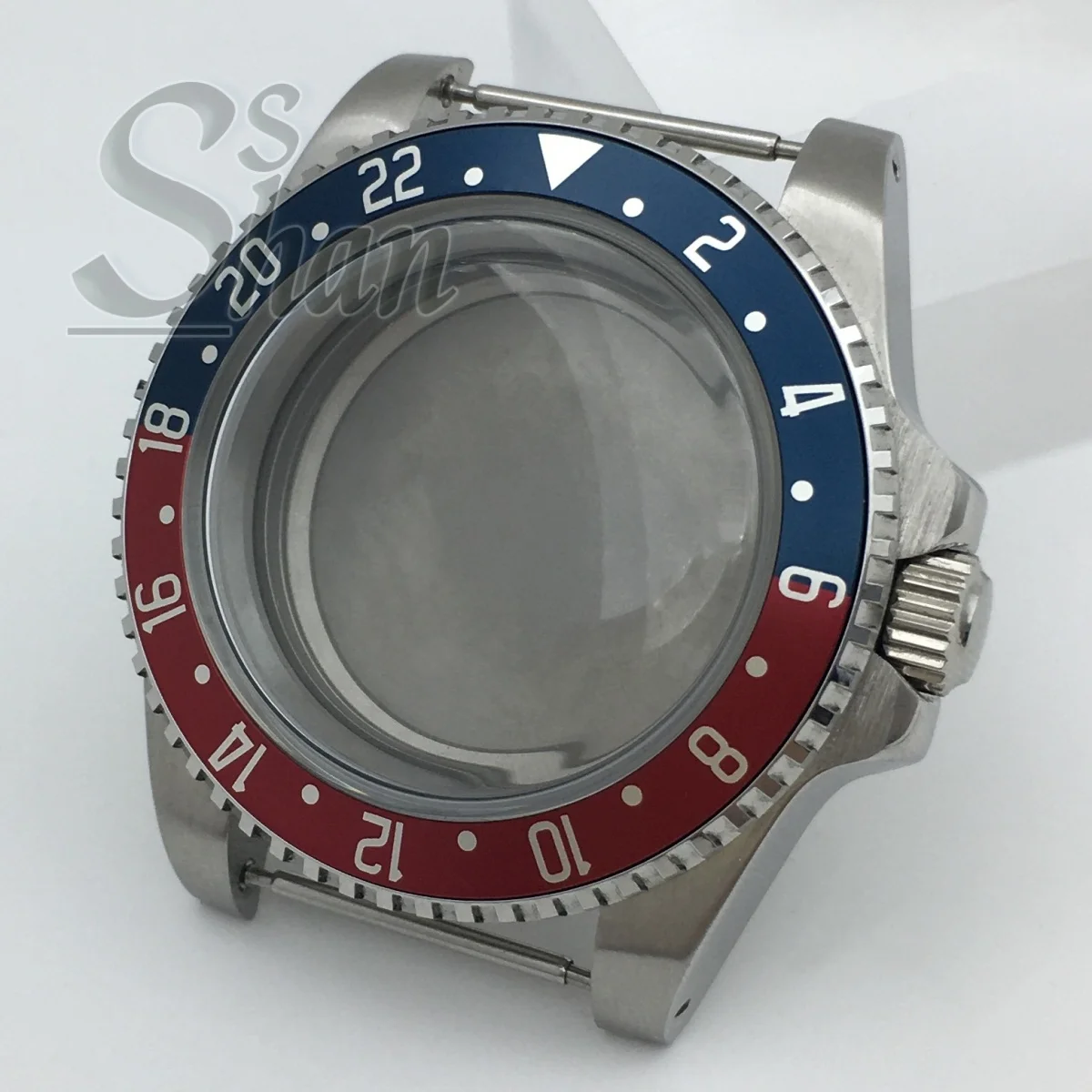 40mm Stainless Steel Retro Diving Watch Case with Arched Coated Crystal, Compatible with NH34A, NH35, ETA2824, PT5000 Movements