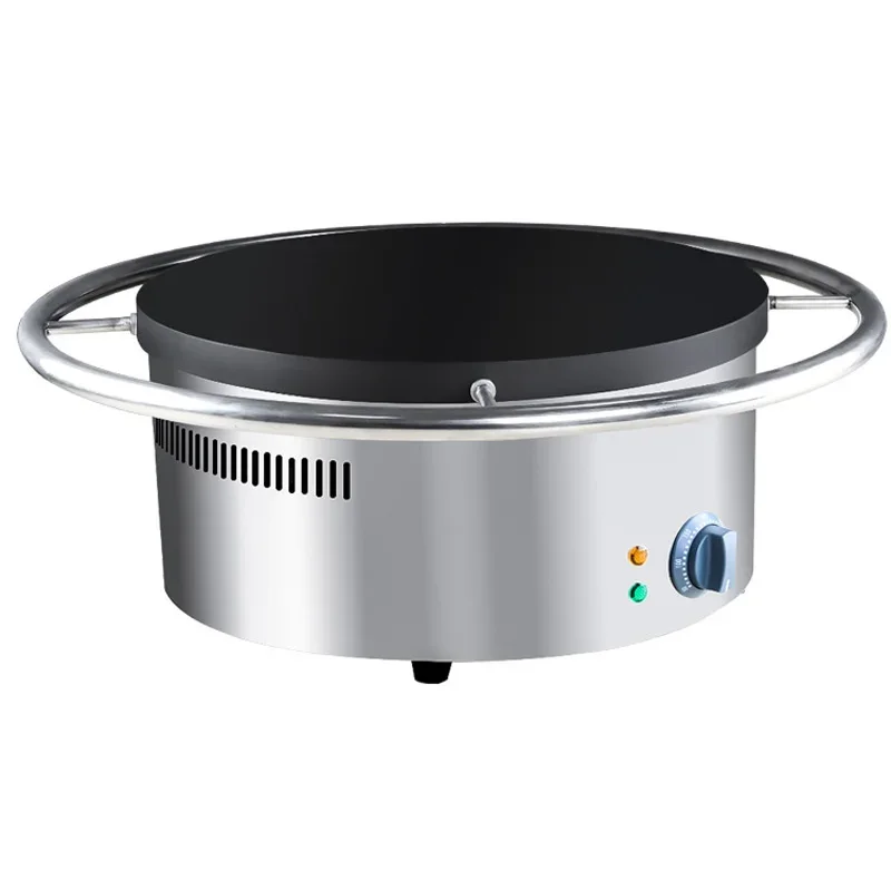 Manual Rotating Electric Pancake Griddle, Traditional Chinese Pancake Pan, Western-Style Crepe/Pancake Maker 50-300℃