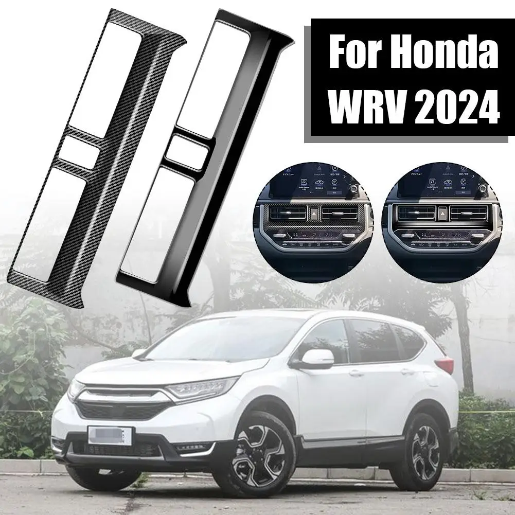 For Honda WR-V WRV 2024 2025 ABS Carbon Fiber Car Dashboard Car Stickers Decoration Strips Trim Cover Accessories Instrumen U8K1