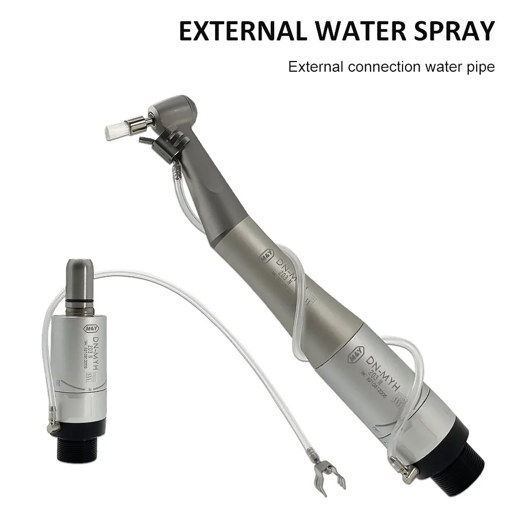 NSK FX23 Style Dental Low Speed Handpiece Kits Teeth Polishing Contra Angle Air Motor External Water Spray 2/4H Connector E-type