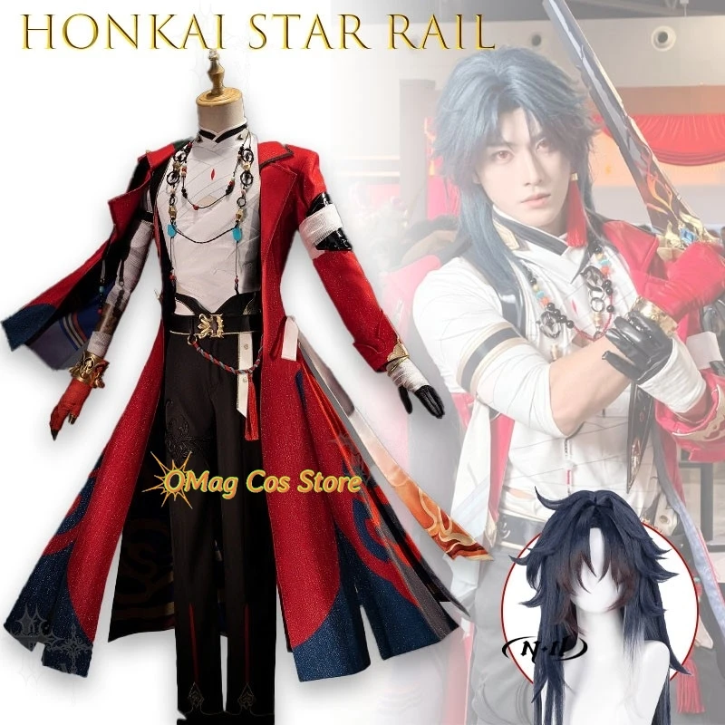 Honkai Star Rail Two Realms Paradise Blade Cosplay Costume Men Anime Game Character Outfit For Halloween Party
