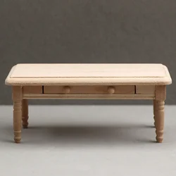 Mesa en miniatura para niños, muebles de comedor, casa, modelo de madera, juguetes de café, Mini año antiguo, exhibición de madera, adorno de cocina lateral, té