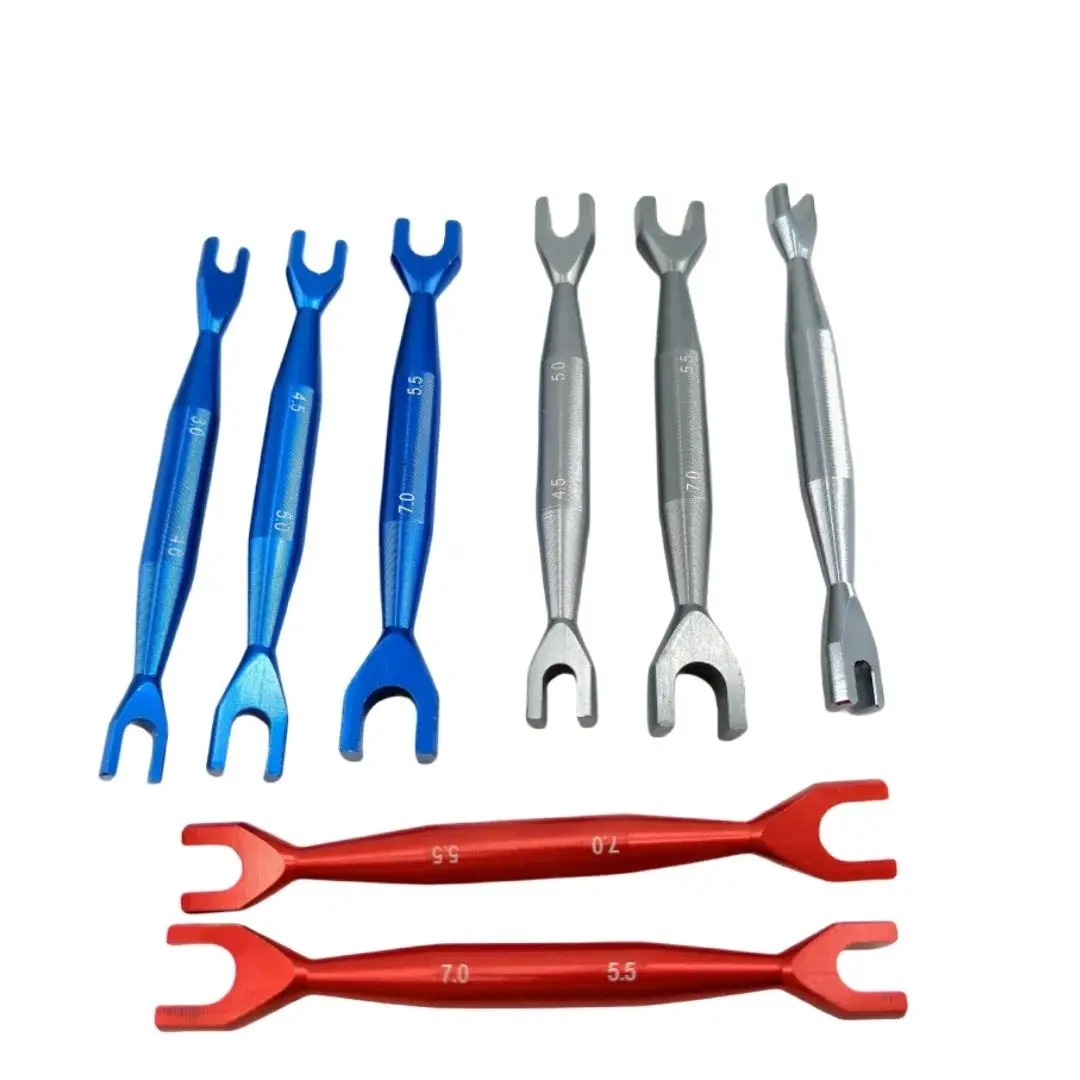 

Remote control model car repair and modification tool, hardened 7075 material, open double end small wrench metal wrench
