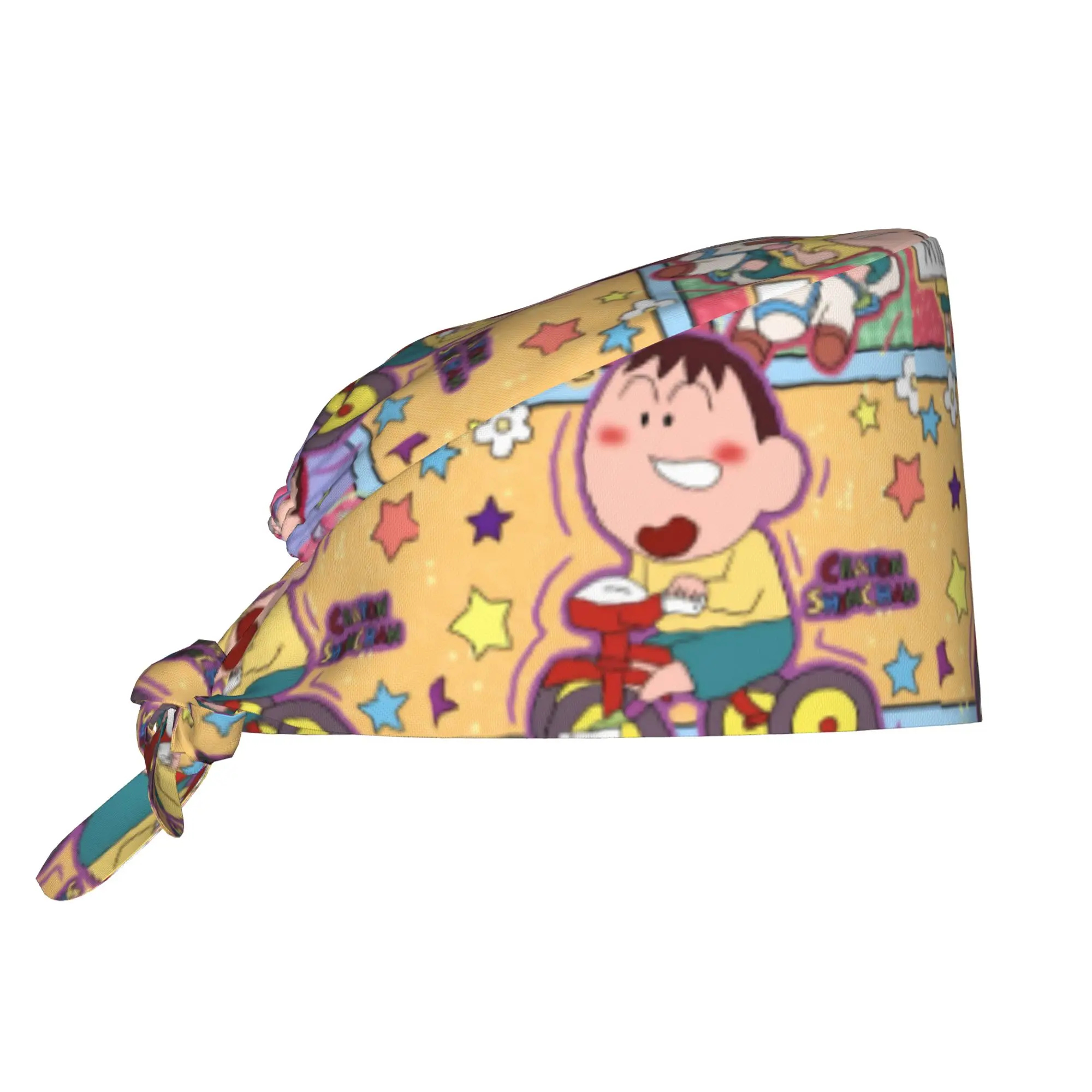 

Custom Adjustable C-Crayones Shin-chanes Working Hat Men Women Anime Scrub Caps Scrub Nursing Doctor Surgeon Cap for Nurse