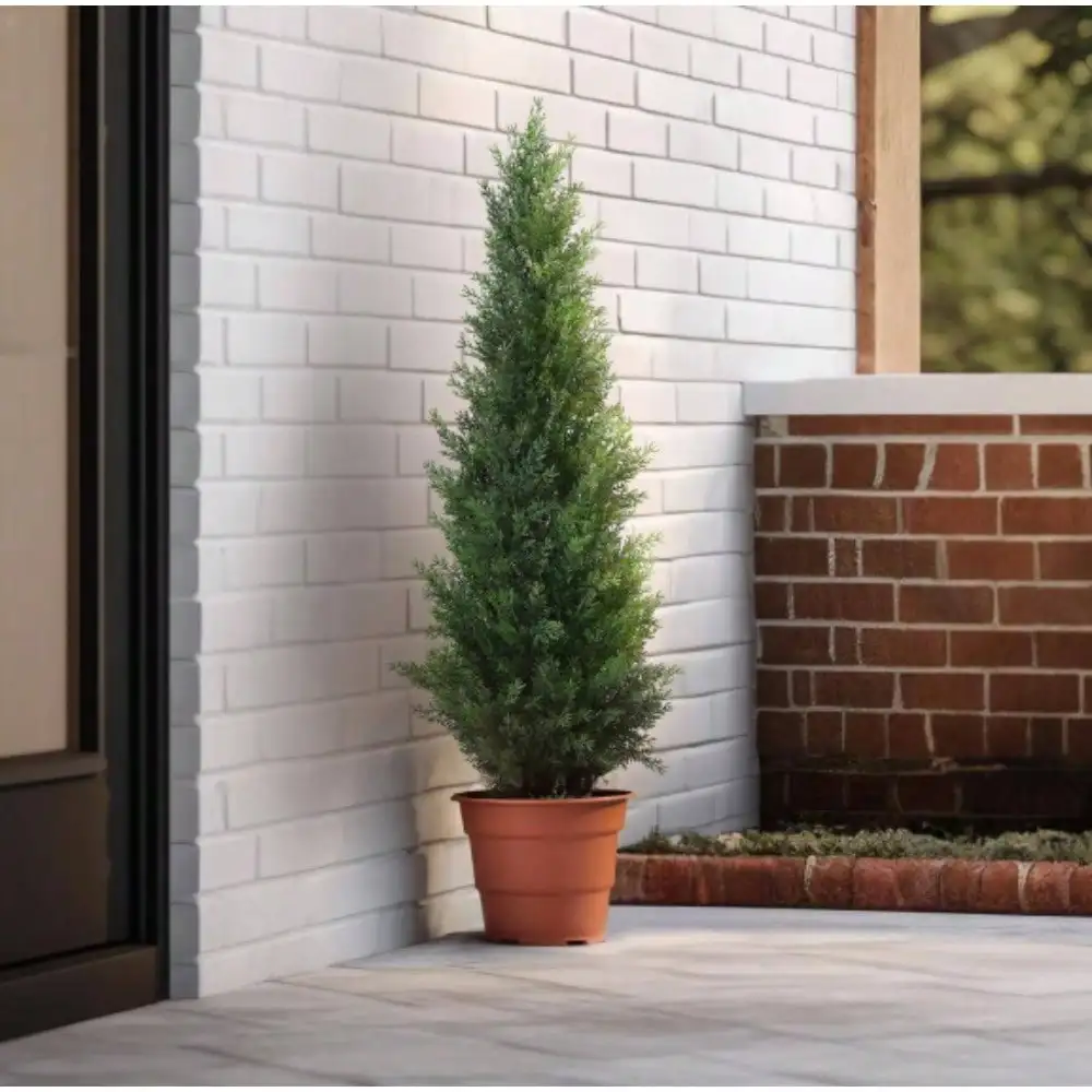

Artificial Tree, 3/4/5 ft. Artificial Indoor/Outdoor Topiary Cedar Tree, Fake Cypress Trees, Fake UV Resistant Potted Plants