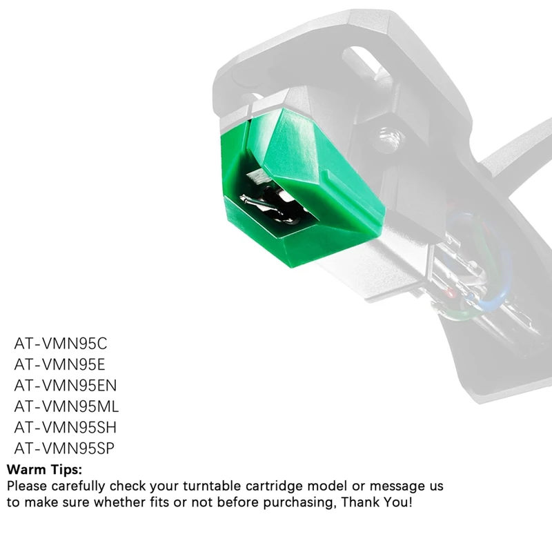 

Игла проигрывателя пластинок, игла поворотного стола, эллиптическая замена иглы проигрывателя для стилуса AT-VMN95E, для Audio-Technica AT-LP120X