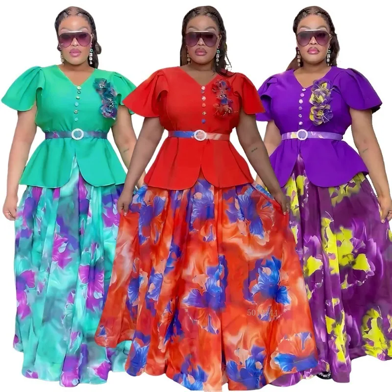 

Women Print Bow Short Sleeve Ruched Big Swing Maxi Long Dress 2025 Summer Birthday Vacation Sexy Party Dresses Vestidos