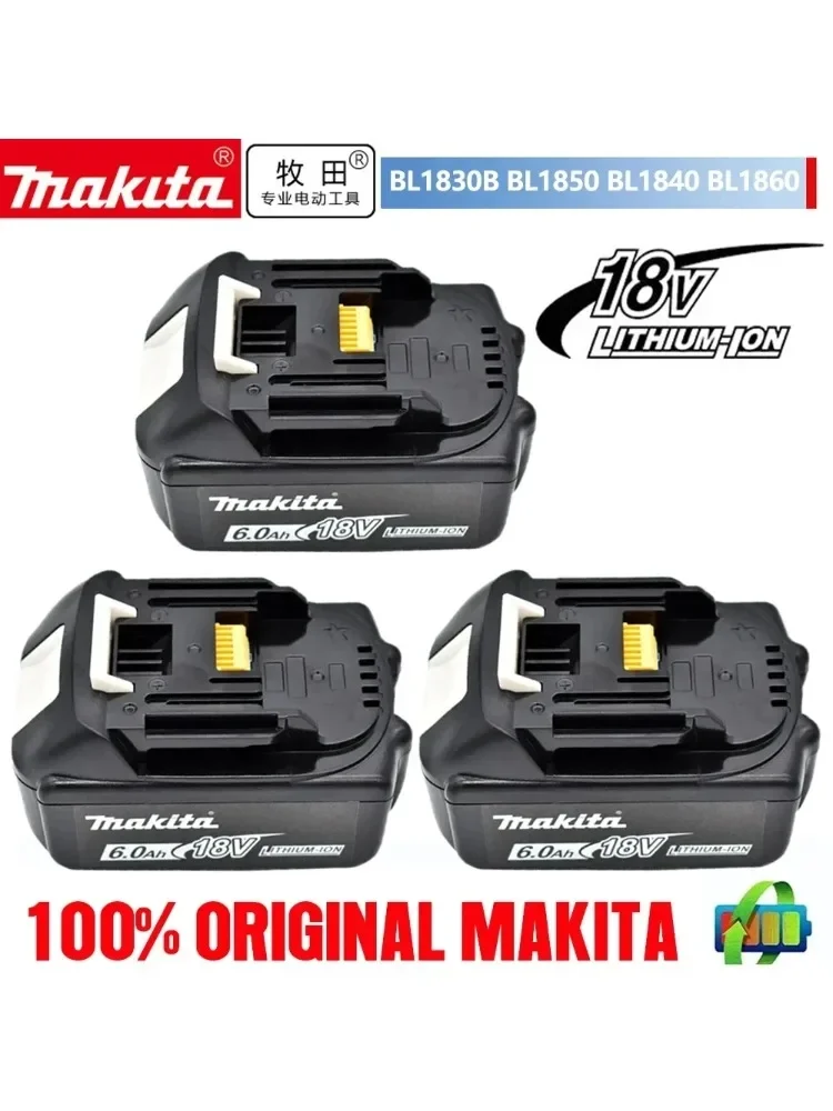 2025 Makita BL1860 BL1850B BL1850 BL1840 BL1830 Batería y cargador de destornillador Baterías de herramientas eléctricas de repuesto de 18 V.