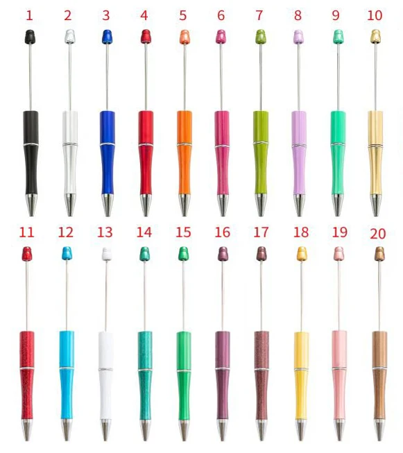 

10pcs Beaded Ballpoint Pen School Fountain Pen Kawaii Stationery Teacher Gift School Office Accessories Custom Pen Funny Pens