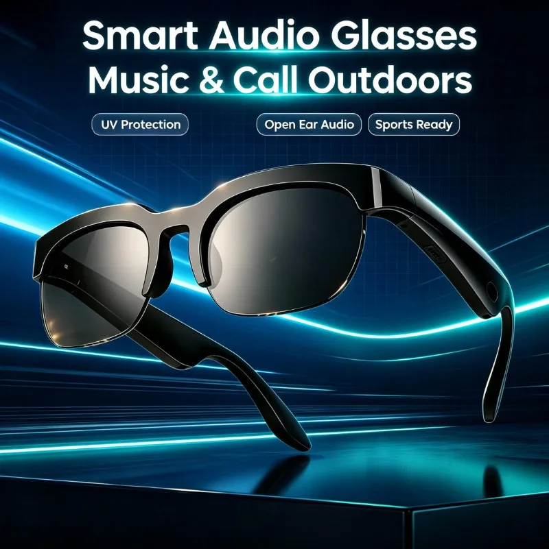 

XG89 Open Ear Audio Smart Sunglasses with Real-Time Translation & HD UV Protection Lenses, Perfect for Driving, Travel & Sports