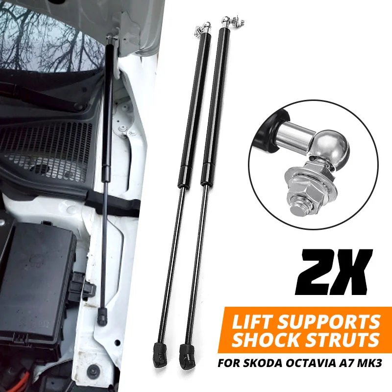 2Pcs Car Front Gas Shock Hood Shock Strut Bars Damper Lift Support For Skoda Octavia A7 MK3 2012- 2020