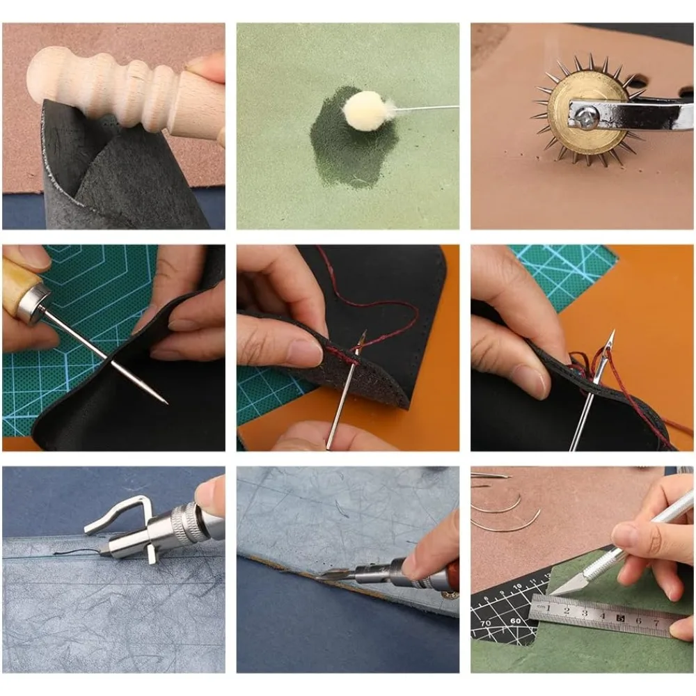 ชุดเครื่องมือทำงานหนัง ชุดอุปก - Leatherwork Or Leathercraft บทวิจารณ์และราคา