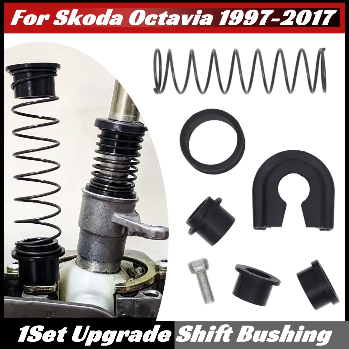 

For Skoda Octavia 1997-2017 Upgrade Gearbox Repair Kit First Gear Getter Reverse Shift Lever Selector Linkage Bushes Drivetrain