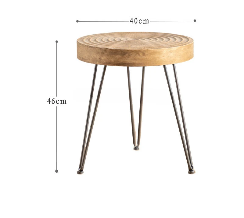 Table d'appoint de canapé en bois, zone de haute qualité, style famille, petite table basse ronde, table à thé, chevet d'angle