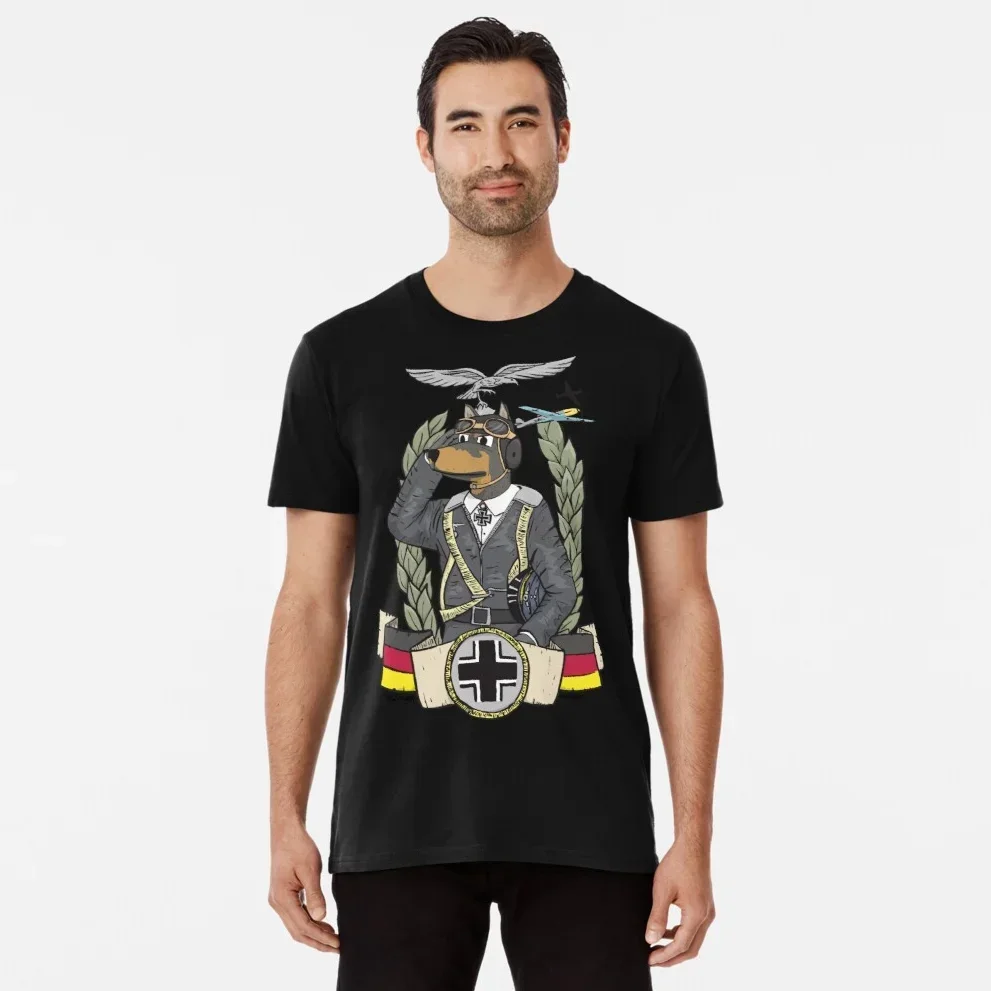 

The Dogs of War: Luftwaffe Fighter Pilot T-Shirt 100% Cotton O-Neck Short Sleeve Summer Casual Mens T-shirt Streetwear