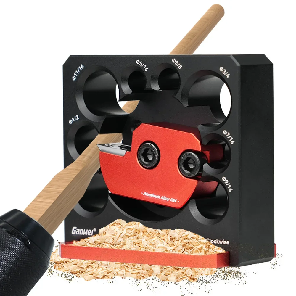 Woodworking Tool Adjustable Dowel Maker Metric Inch with Carbide Blade Electric Drill Milling Dowel Round Rod Auxiliary Tool