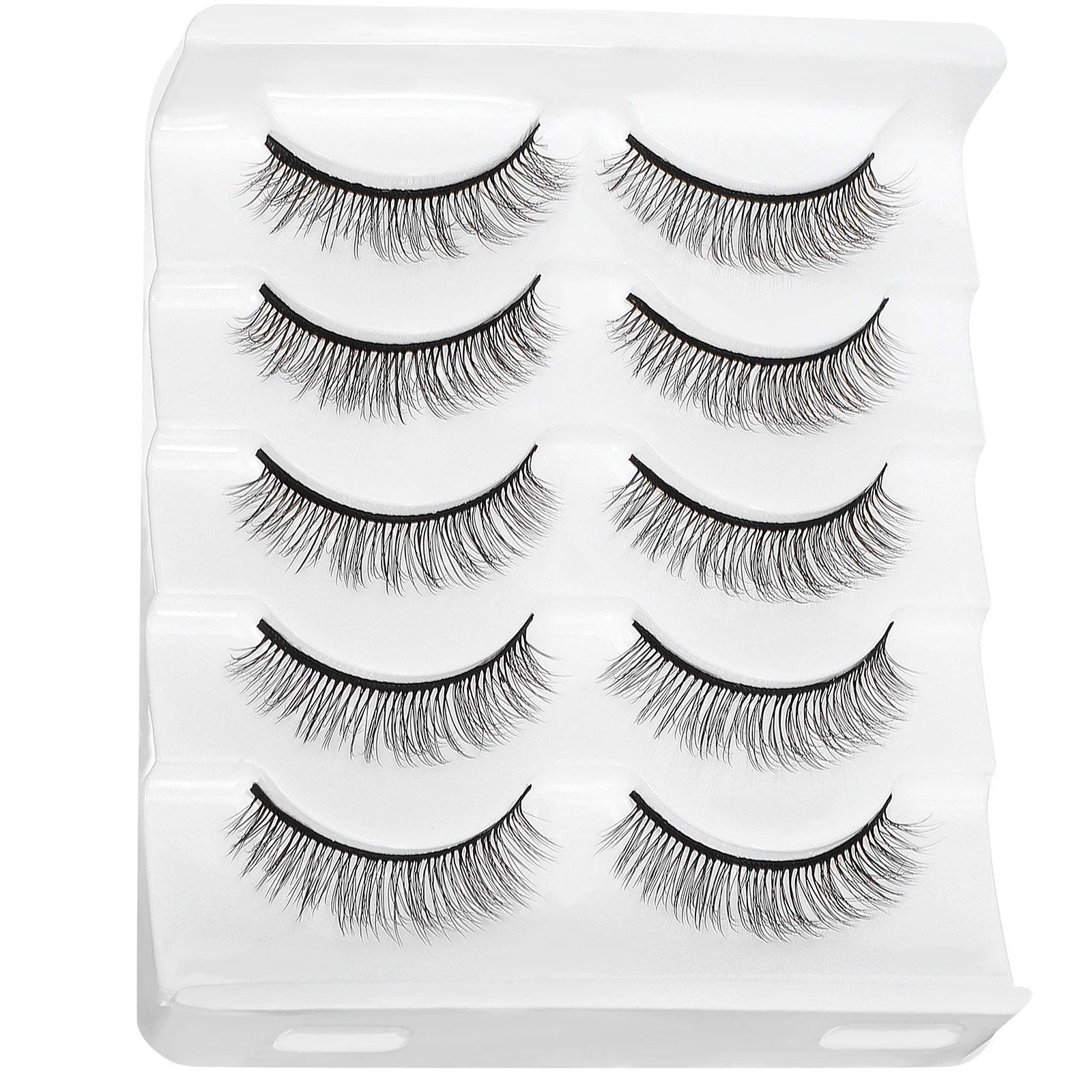 5Pairs 3D Chemische Vezel Wimpers Nep Natuurlijke Look Valse Wimpers Vrouwen Make-Up Eye Beauty Wimpers voor Salon Bruiloft Fotografie