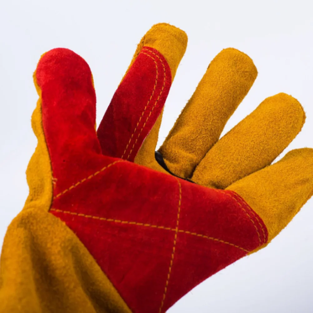 1 زوج قفازات العمل المقاومة للاهتراء قفازات طويلة ممتازة لحام قطع البستنة حماية الثقيلة المضادة للقطع المسيل للدموع