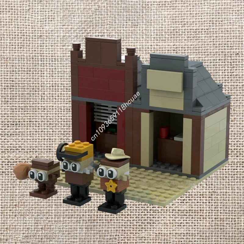 

258 шт. MOC Боб Бандит Маленький город Строительные блоки STEM Образовательные пластиковые развивающие рождественские игрушки в подарок