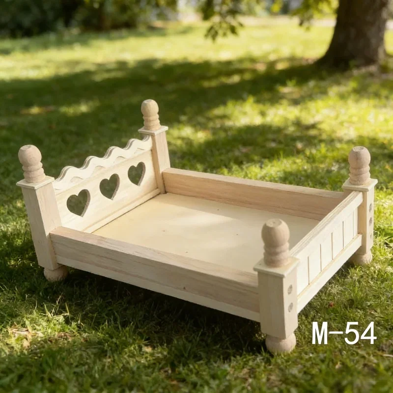 

Реквизит для фотосъемки новорожденных: сборная маленькая деревянная кроватка, декор для студийной фотосессии, мебель для позирования младенцев, идеальные аксессуары для фотосъемки