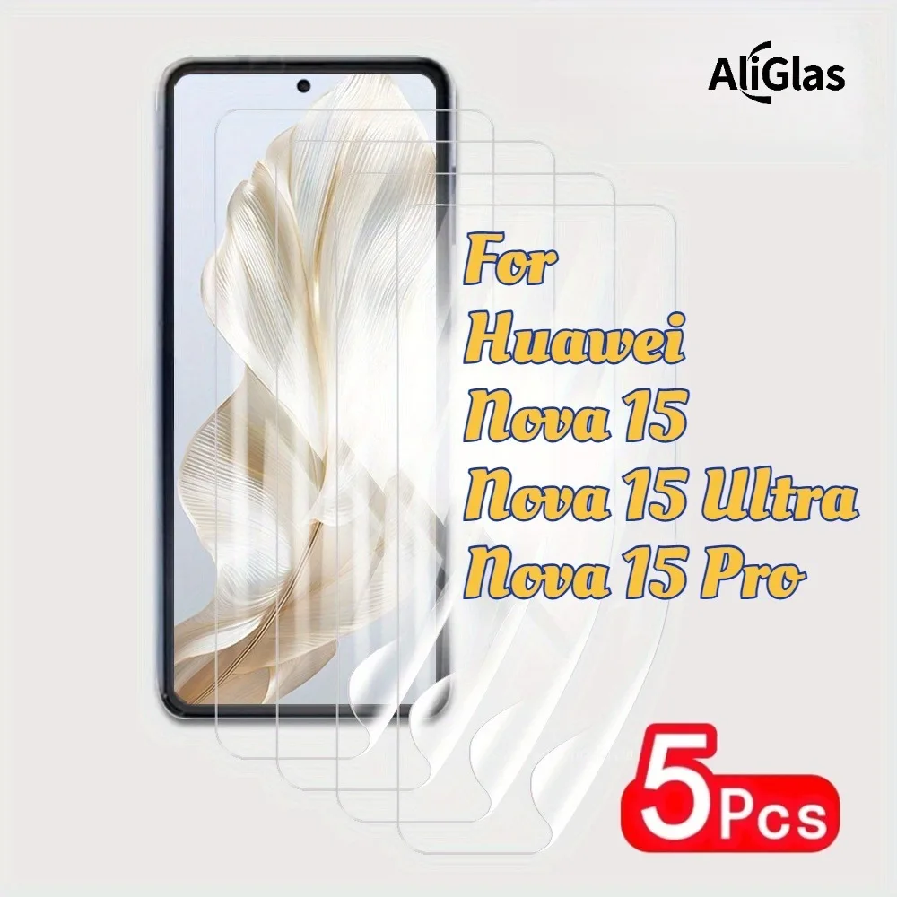 

5 Pack HD Hydrogel Screen Protector for Huawei Nova 15 Ultra Thin Protective Film Smooth Touch For Huawei Nova 15 Pro 15 Ultra