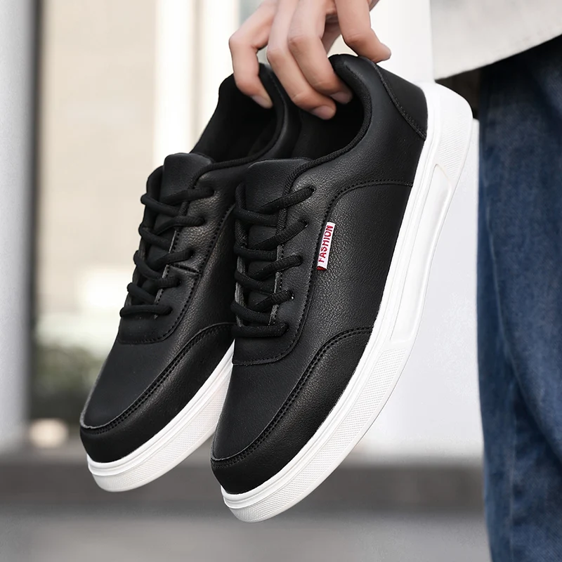 Men Shoes Sneakers PU Leather Trend Casual Shoes Fashion Breathable Leisure Male Sneakers Non-Slip Footwear Men Vulcanized Shoes