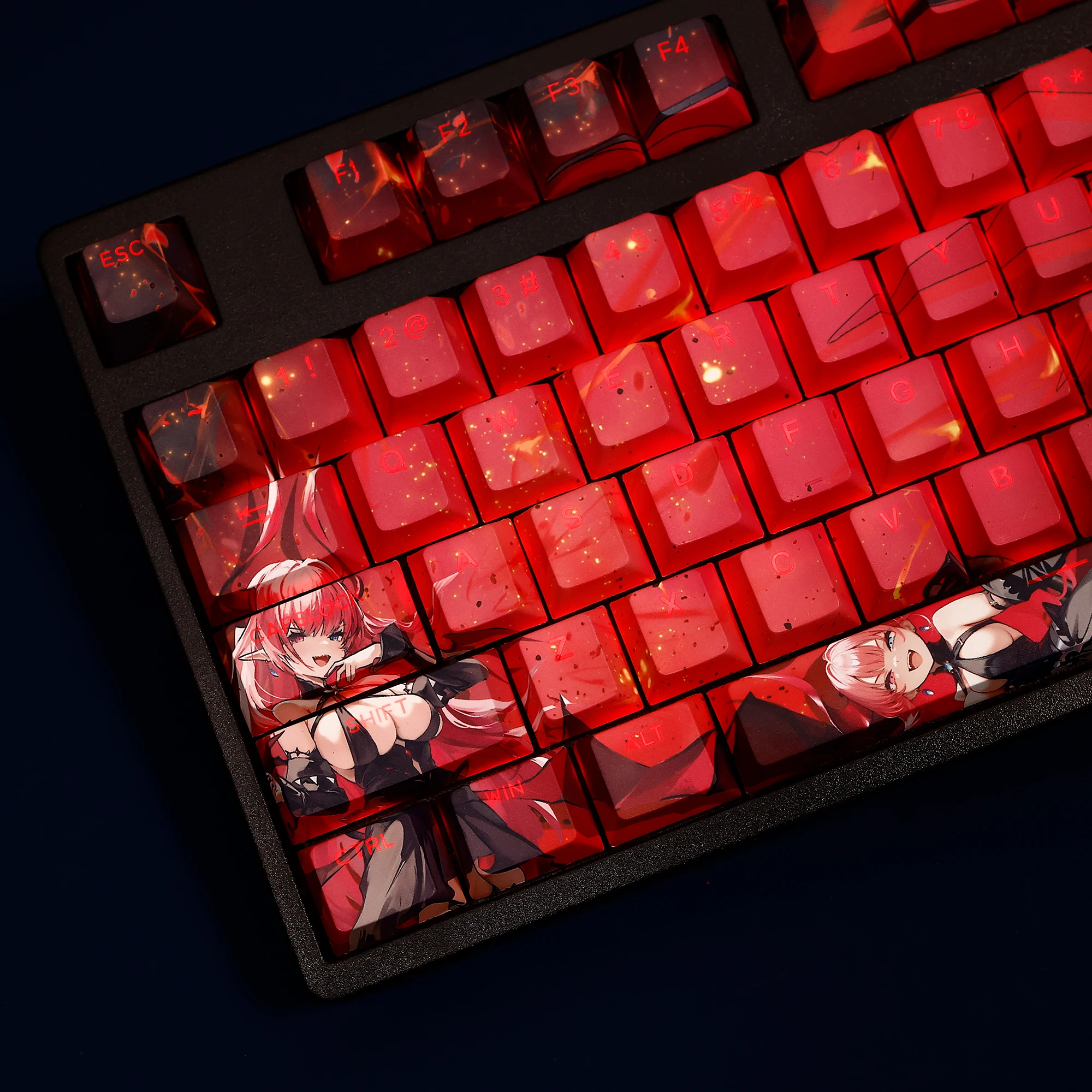 Gioco Azur Lane KMS Mecklenburg PBT 108 Copritasti Puntelli Cosplay Sublimazione Termica Tema Meccanico Keycap Accessori per Tastiera