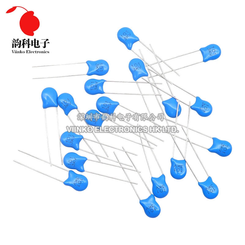 20pcs High voltage Ceramic Capacitor 3KV 5PF 10PF 15PF 20PF 22PF 27PF 30PF 47PF 56PF 100PF 220PF 1NF 2.2NF 3.3NF 4.7NF 10NF