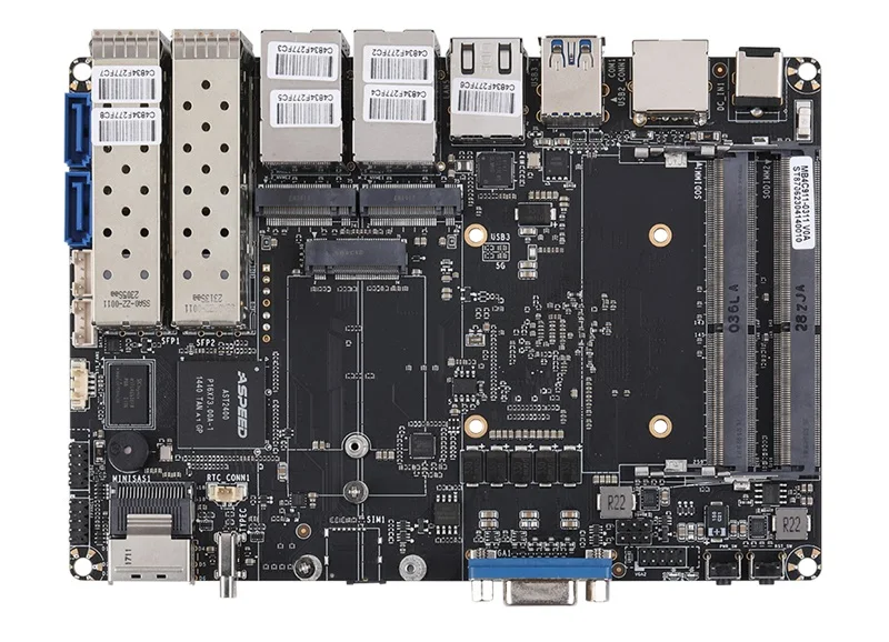 Q20300S9 C3758R 1U Rack Server Pfsense Firewall 4* 10GbE SFP+ and 5* 2.5GbE LAN NAS/VMS Mini PC