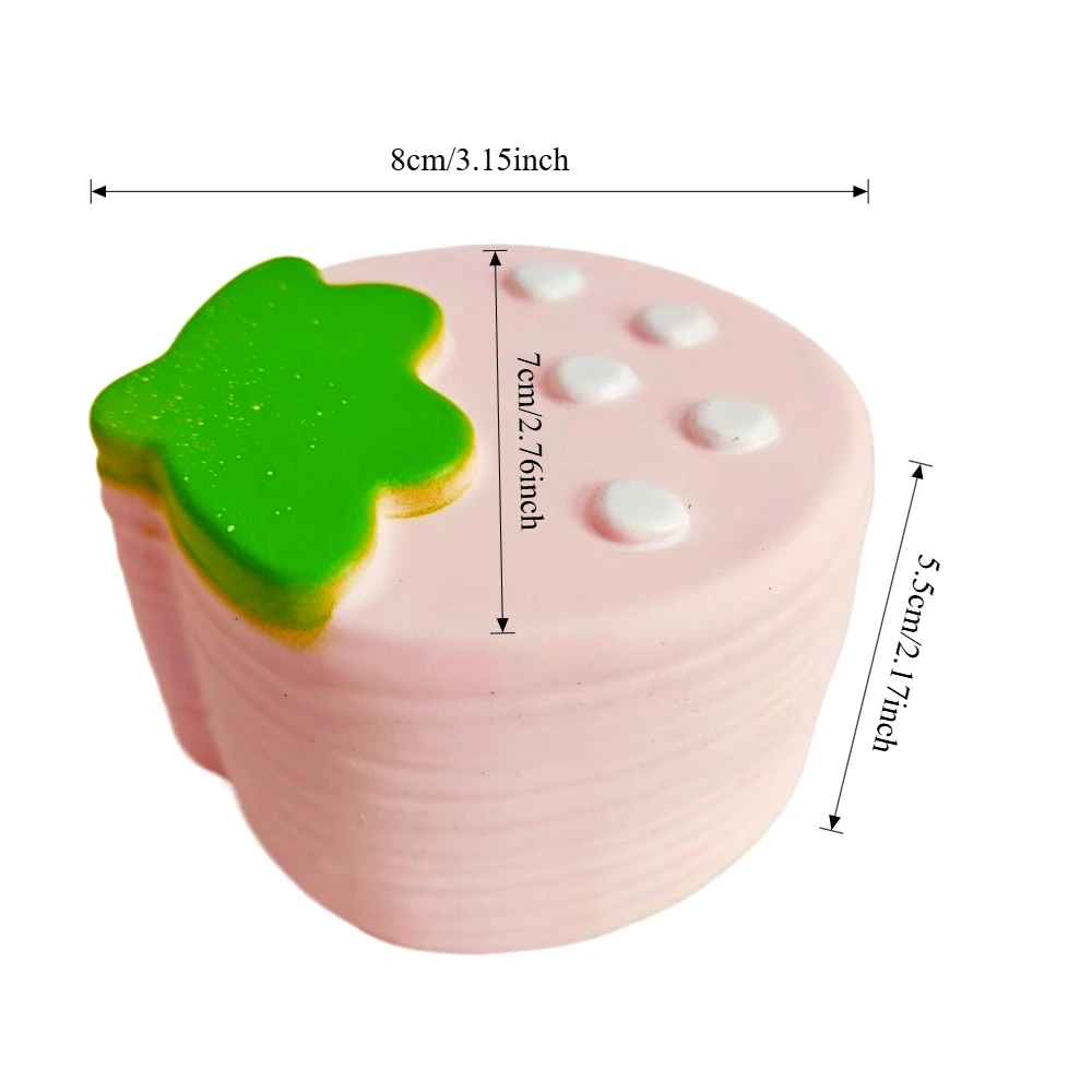 Squishy Simulated Layered Mousse Cake Squeeze Toy Soft Stress Relief Slow Rising Sensory Fidget Anxiety Gifts for Kids Adults