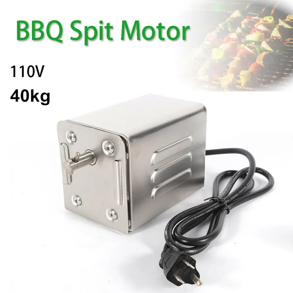 15W Electric Grill Rotisserie BBQ Motor Stainless Steel Rotisserie BBQ Spit 110V Motor