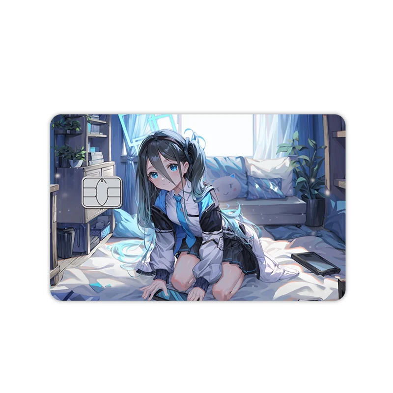 New Anime Sexy Azur Lane Kawaii Diy Star Laser Credit Card Stickers Cartoon Wiki HMS Cheshire IJN Azuma Debit Bank Card Cover