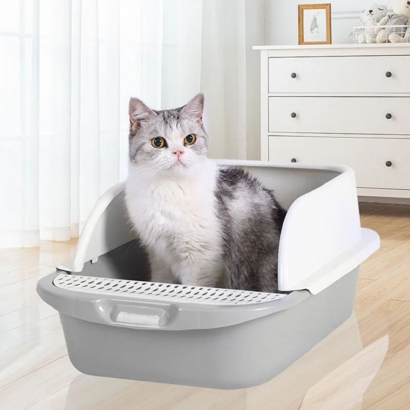 

Detachable Kitten Litter Box Pet Toilet Basin Semi-Closed Cat Cleaning Basin Anti Splash Sandbox Cat Accessories Pet Items