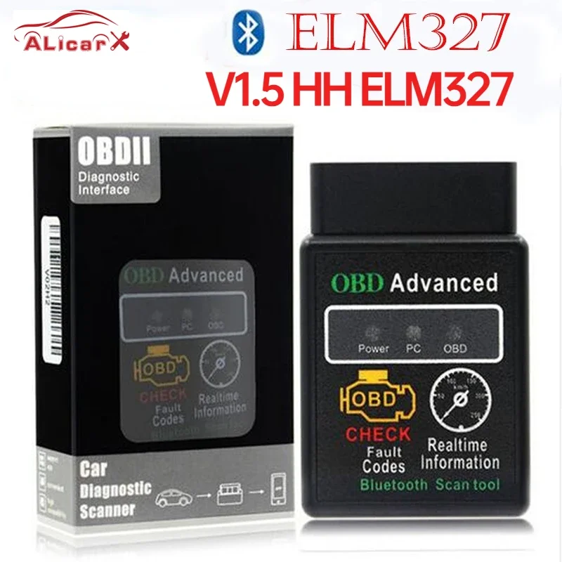 

Считыватель кодов Mini HH OBD ELM327 V1.5 BT, диагностический инструмент для проверки двигателя Super ELM 327 V1.5 Bluetooth OBD2 OBDII, автомобильный диагностический сканер