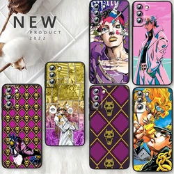 Cartoon Anime JoJo Jotaro Kujo custodia per telefono per Samsung S23 S22 S21 S20 S10 S8 Note 20 A9 A73 A71 A53 A33 Ultra Plus FE Black