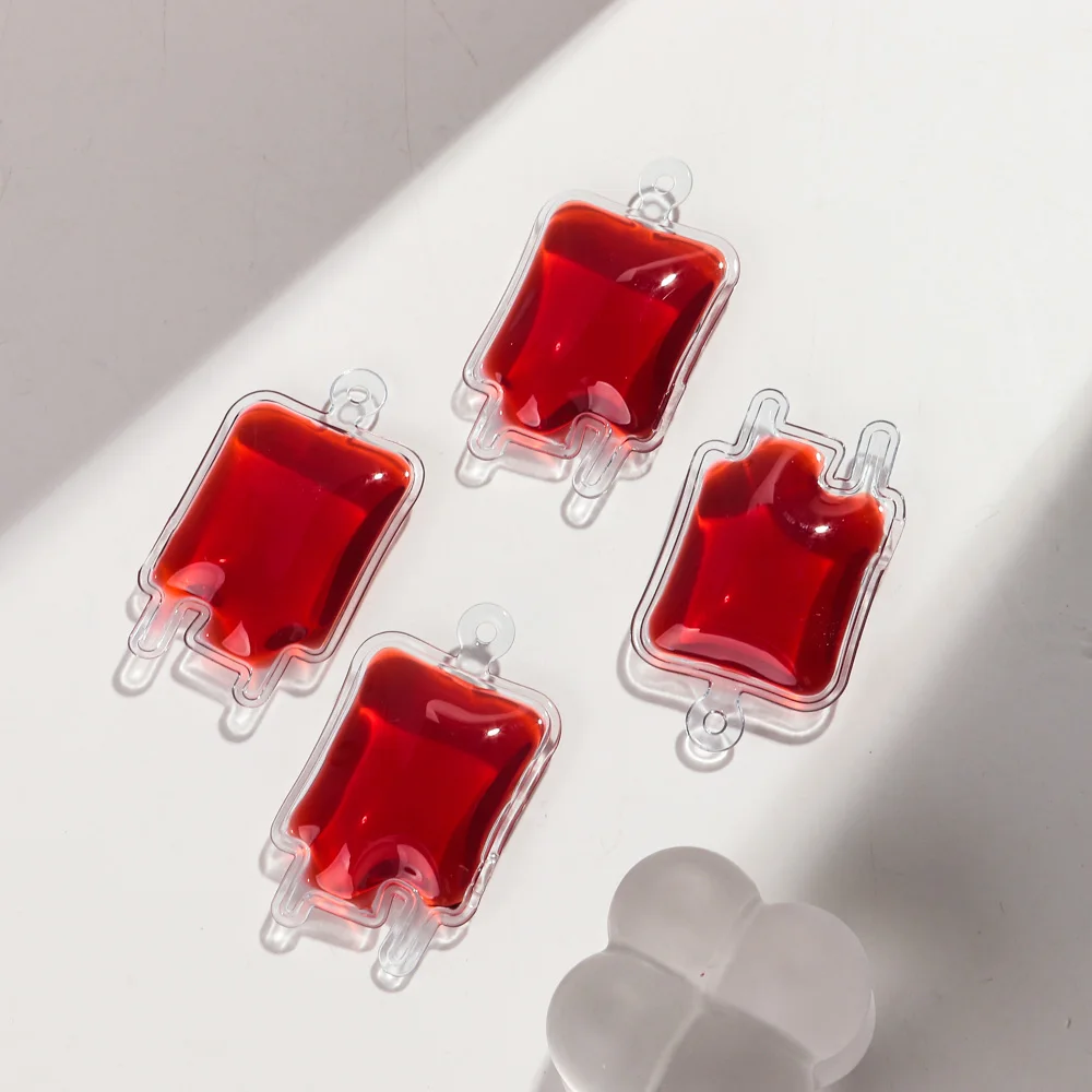 5 Stück 33x58mm Halloween Gothic 3D Blutbeutel Acryl Charms Anhänger für DIY Schmuckherstellung Schlüsselanhänger Ohrring Zubehör Großhandel – Detail 9