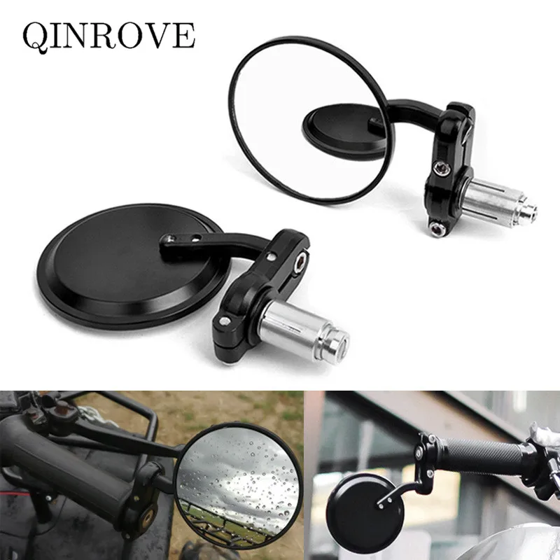 Motorcycle Accessories 22mm Handlebar End Mirror Aluminum Alloy Mirror Universal For CFMOTO Zontes Moto GUZZI Suzuki SV 400 650