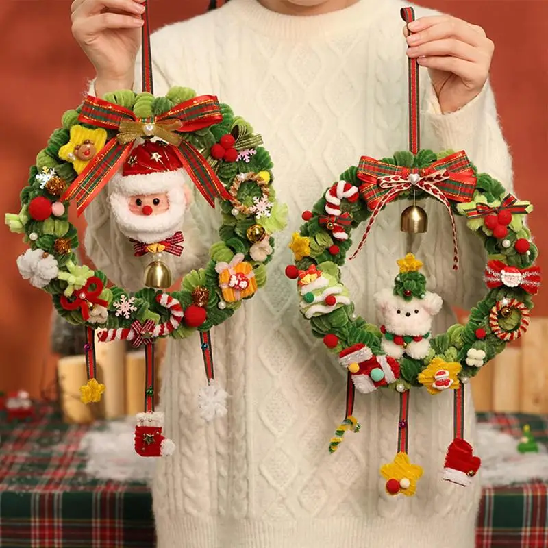 Christmas Craft Kit Funny Cute Home Decor Tree Decoration Twisted Stick Kits For Window Door Wall Indoor Outdoor Children Teens