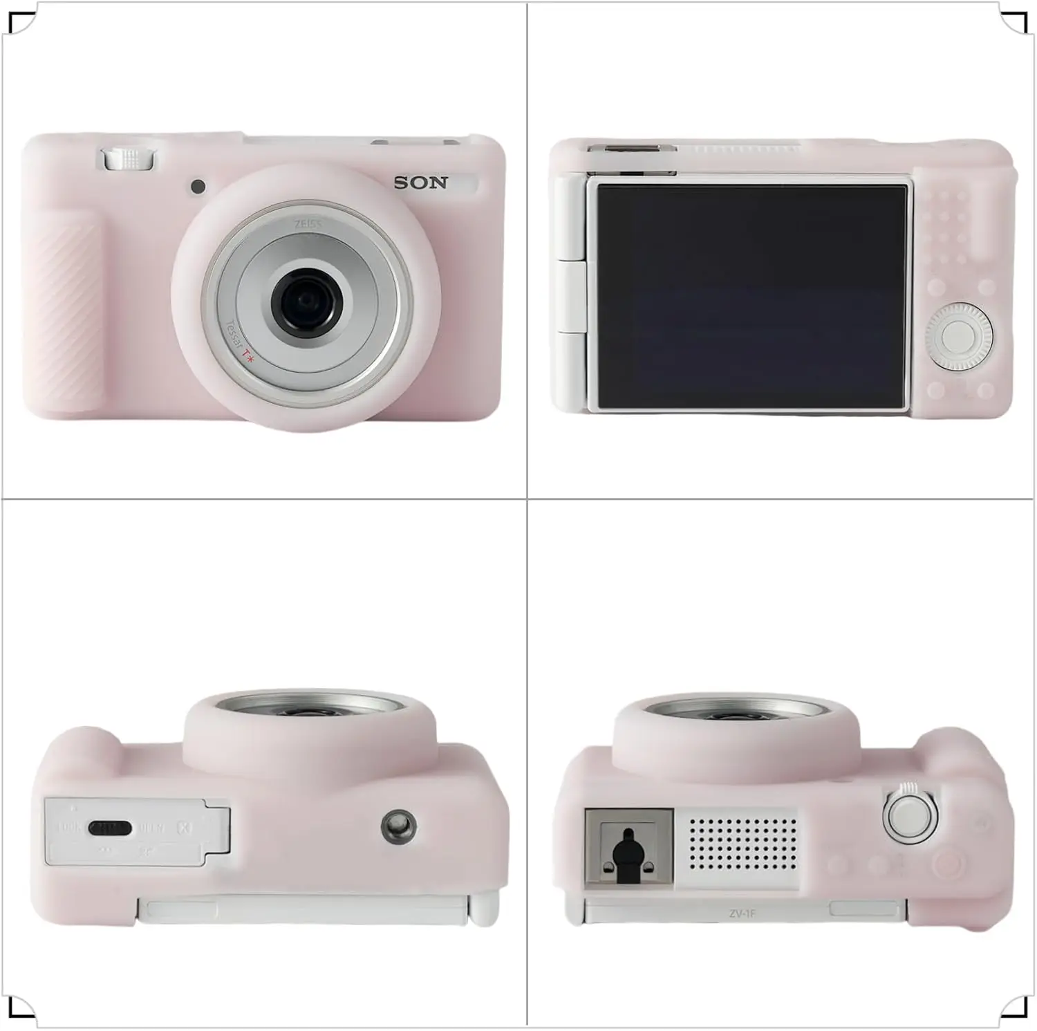 حافظة كاميرا لكاميرا سوني ZV-1F/ ZV-1 II/ZV-1M2 الرقمية، ZV1F حقيبة واقية من السيليكون الناعم مضادة للخدش وأكمام ناعمة