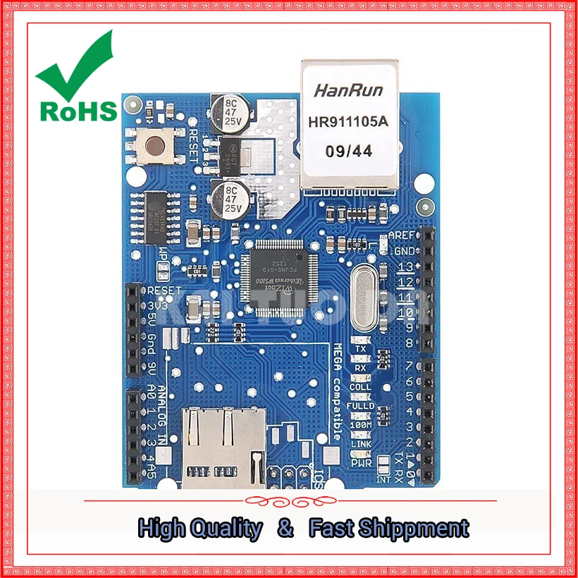 Ethernet W5100 Network Expansion Board SD Card Expansion Support MEGA Module