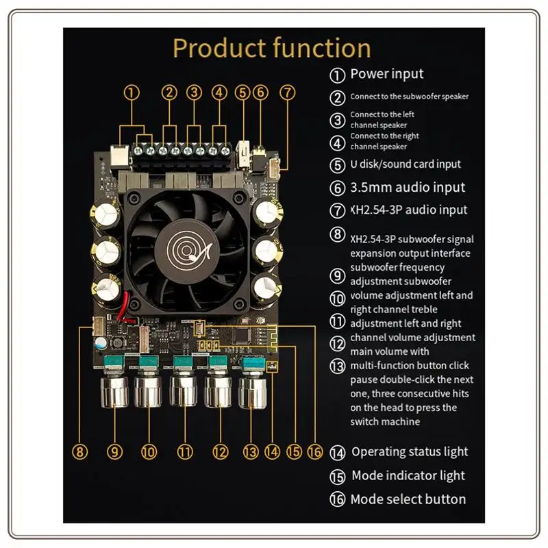 موثوقة-ZK-DAS A1 بلوتوث مكبر للصوت لوحة تركيبية 2X160w + 220W TDA7498E + ADAU1701 مع وحدة الراحة متعددة الوظائف DSP ، B Ea