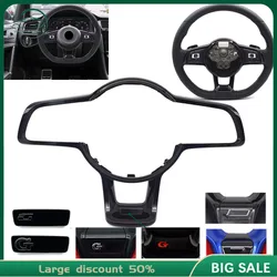 Steering wheel painted piano black frame, steering wheel accessories, car accessories for VW Golf 7 MK7 R Rline GTI GTE GTS