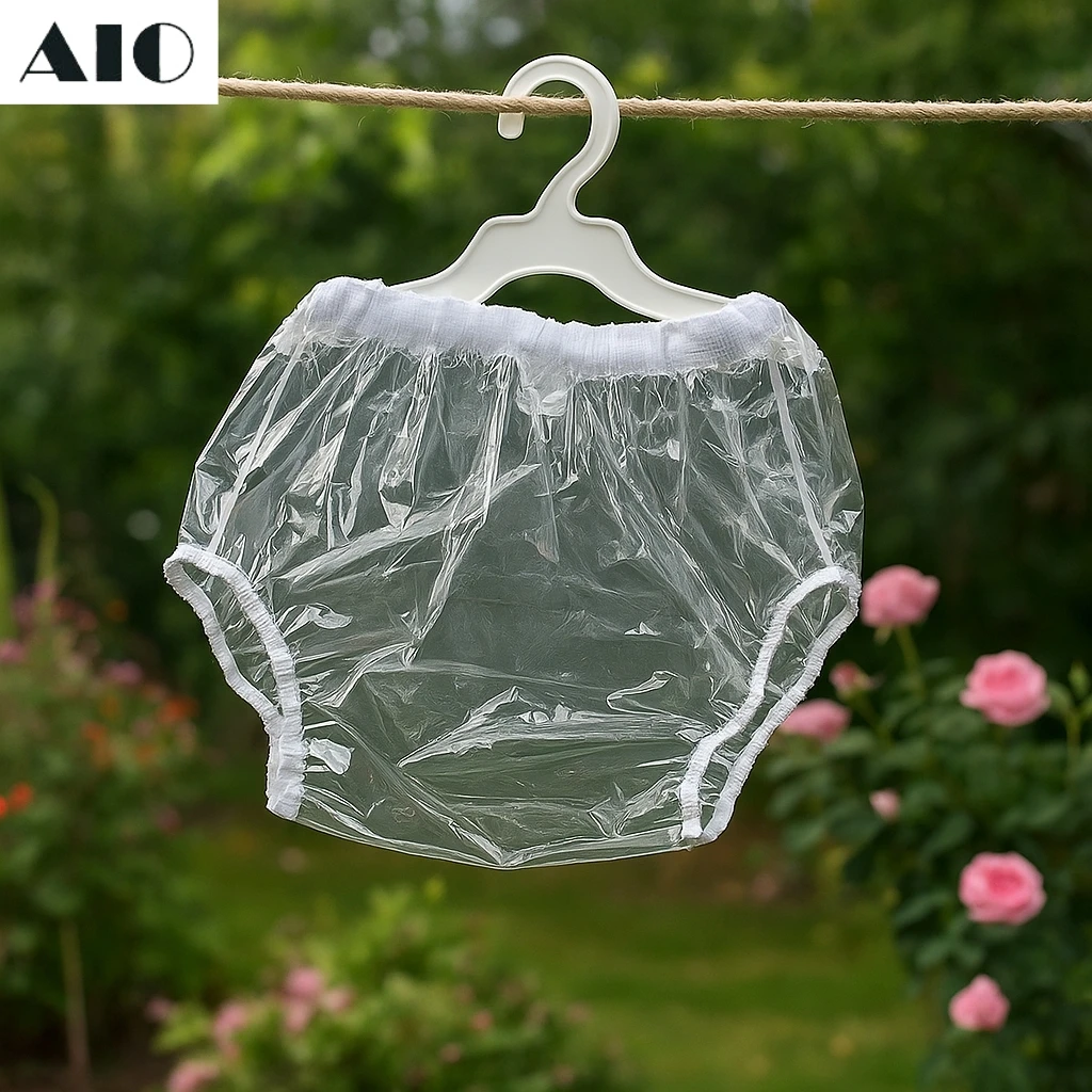 Clear Adult TPU Waterproof Incontinence Diaper Elastic Reusable Diaper Pants for Elderly Disabled Dropshipping